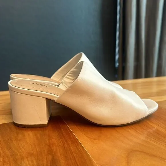 ‎Aldo white slide heels - Picture 4 of 9